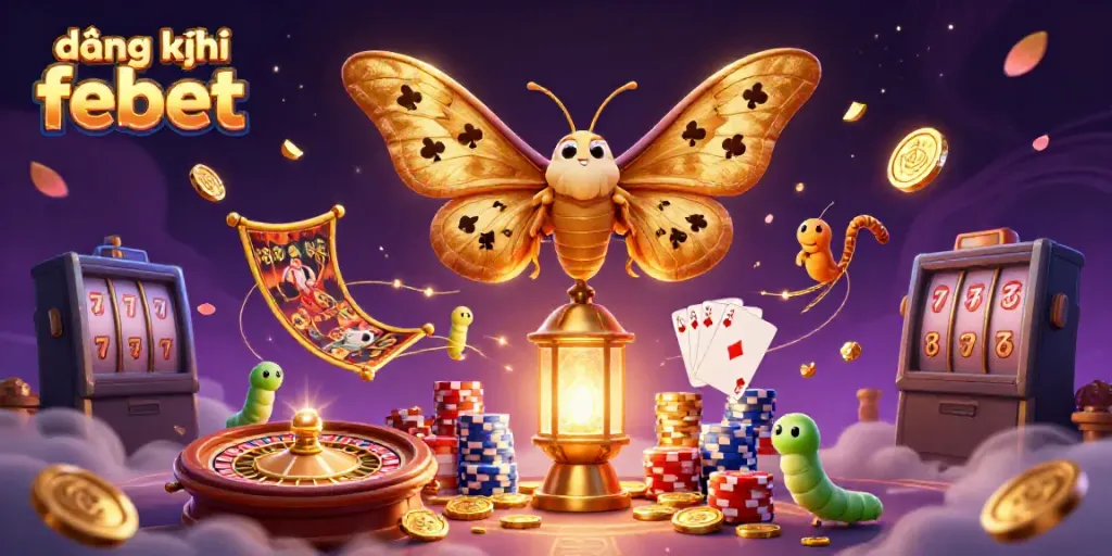 Experience đăng ký febet with vibrant casino elements and dynamic golden coins, showcasing exciting online gaming.