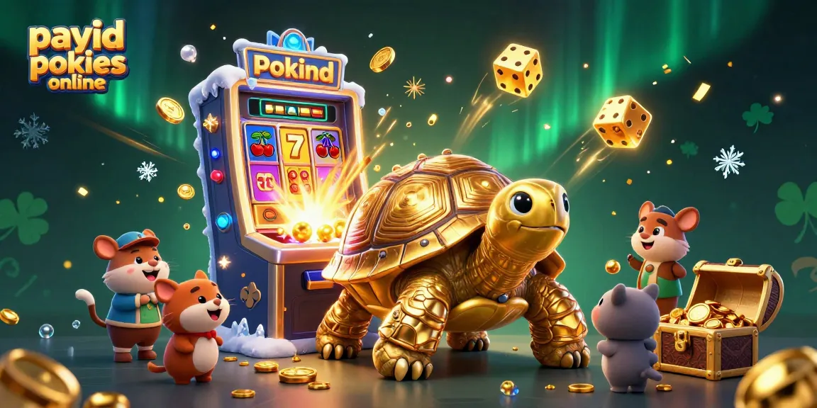 Experience the thrill of payid pokies online with a colorful casino scene featuring slot machines and playful characters.